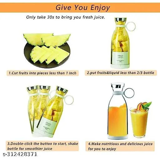 Portable Electric Mini Juicer Blender – Rechargeable Personal Smoothie Maker