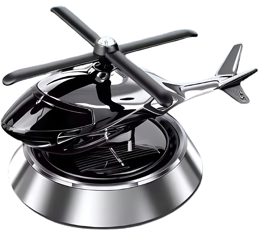 Helicopter Solar-Powered Rotating Car Aromatherapy Diffuser