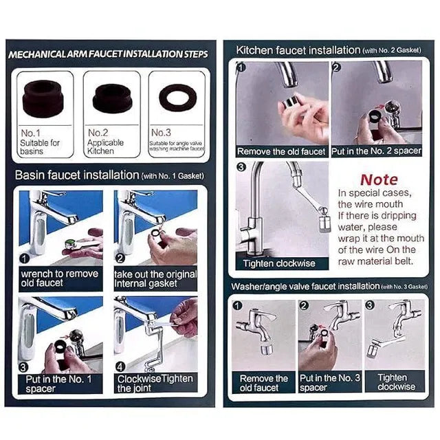 2-Mode Splash Filter Kitchen Tap – Extended Faucet Attachment