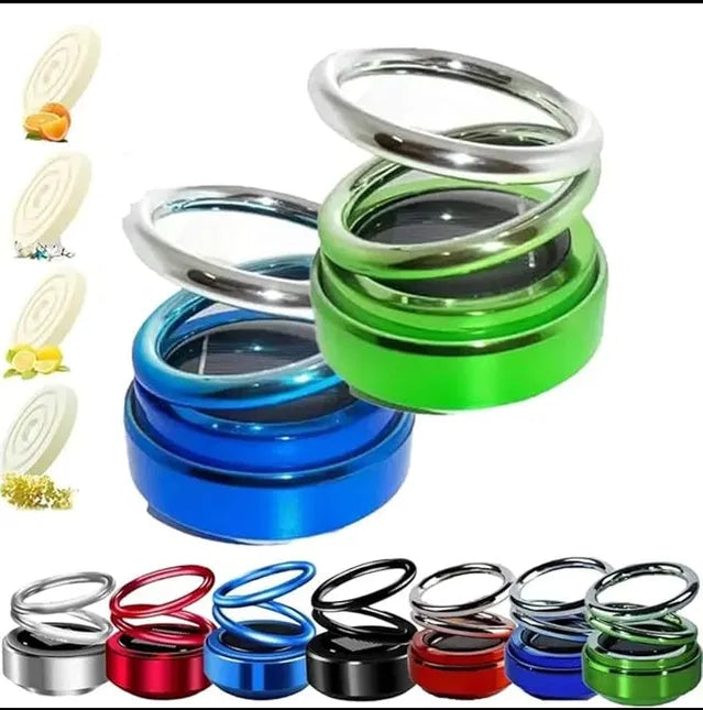 Metallic Double Spring Solar Rotating Dashboard Perfume